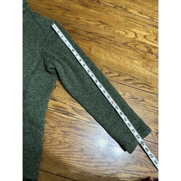 WOOLRICH Sweater Men's Medium Green 1/4 Zip Pullover Poly Classic Sweatshirt - Picture 6 of 7